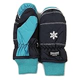 (ノーブランド) No Brand 【小さいサイズあり】キッズ・ジュニア用ミトンスキーグローブ 9373 3-4才 Bネイビー