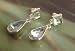 Fashion earrings 764 pale blue drops on silver colour metal