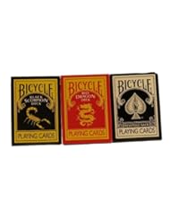 Sports: Ultimate Bicycle Black Magic 3 Deck Collection Playing Cards with "The Black" "Black Scorpion" & "Red Dragon Deck" - US Playing Card