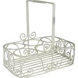 Maison de campagne 6 glass wrought iron vintage style French basket