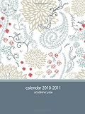 2010-2011 Academic POCKET Planner: blue paisley