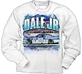 Dale Earnhardt Jr NASCAR #88-Nationwide Flameout Long Sleeve T-Shirt-White