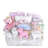 Treasured Keepsakes New Baby Girl Gift Basket - Great Shower Gift Idea for Newborns