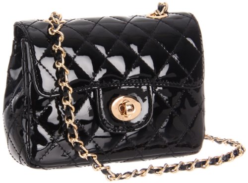 Co-Lab by Christopher Kon Polly 1129 Shoulder Bag,Black Patent,One Size