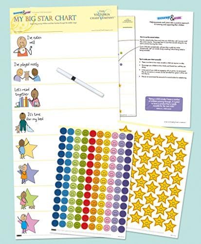 Kids Reward Chart - My Big Star Reward Chart (1yr+) Manage Difficult Toddler Behaviors with Positive Reinforcement Model: US-MBSC