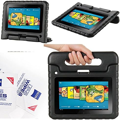 2013 Kindle Fire Hd 7" Cover Case Slim Fit Silicone Plastic Dual Protective Back Cover Standing Case Kid Proof Case for Amazon Kindle Fire Hd 7 Inch(Only Fit Hd 7 2013 Models)-multiple Color Options (EVA-Kindle Fire HD 7(2013):BLACK)