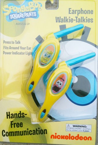 SpongeBob Square Pants Hands Free Earphone Walkie Talkies