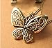 ReNext Retro Classic Vintage Bronze Butterfly Pendant Necklace Chain