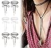 Suyi 6 PCS Fashion Simple Black Velvet Lace Pendant Choker and Stretch Gothic Tattoo Elastic Retro Necklace 6 PCS
