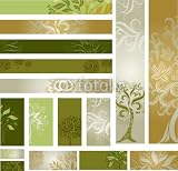Wallmonkeys Peel and Stick Wall Decals - Vector Samples of Web-design (banners) with Decorative Tree. - 48