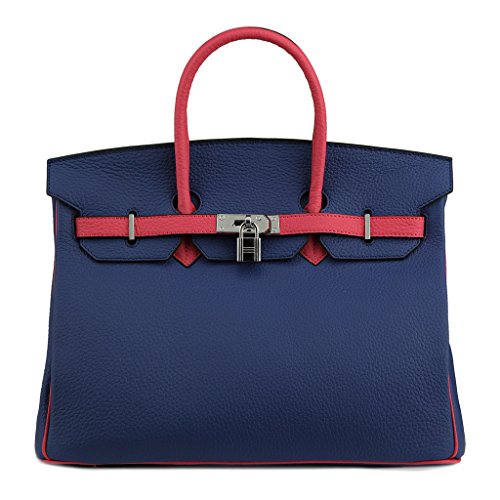 MADE4U Women's Genuine Leather Classic Litchi Grain Large Size Top Handle Handbags