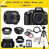 Nikon D5100 SLR Digital Camera Kit with Nikon 40mm f/2.8G AF-S DX Micro-Nik ....