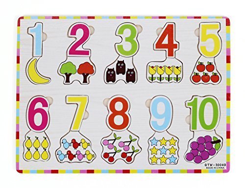 Vidatoy Numbers 1 to 10 Puzzle For Kids With Number of Plant or Animal -PC