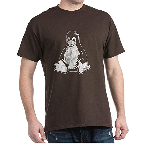 CafePress Dark T-Shirt - linux tux penguin Dark T-Shirt