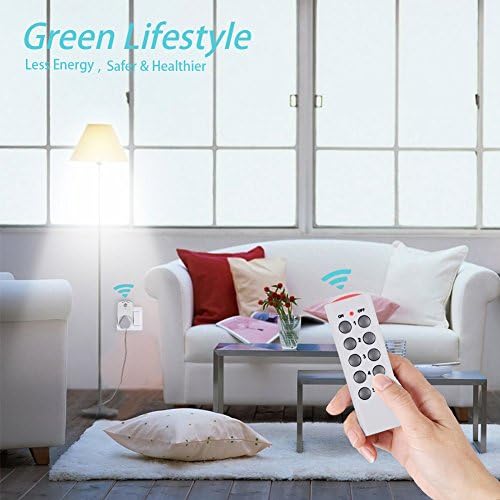 Ulive Wireless Remote Control Outlet for Lights and Home Appliances, 5 Outlets + 2 Remote Controls