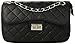 Women Fashion Shoulder Bag Quilting Chain Cross Korean Ladies Handbag Black