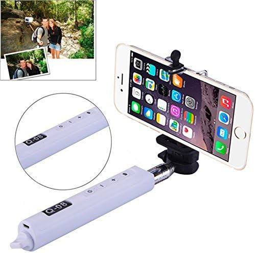 2015 New Portable Bluetooth Selfie Stick Monopod Extendable Handheld Holder For Iphone 6 &amp; 6 Plus, Max Length: 110Cm White