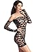 Amoretu Womens Elegant Lingerie Hollw Out Mini Dress Off Shoulder Chemise Black