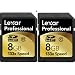 Lexar 8 GB, 133x High Speed Series, Professional Secure Digital High Capacity (SDHC) Memory Card - Pack of 2 Cards