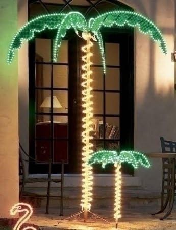 EEZ RV Products - Tropical Holographic LED Rope Lighter Palm Tree - 7 foot high by EEZ RV PRODUCTS