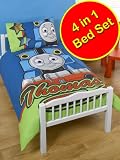 Thomas & Friends Steam 4 in 1 Junior Bed Set (Duvet+Pillow+Covers)
