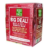 Kiss My Face Big Deal Multipack Bar Soap, Olive and Chamomile Olive Oil