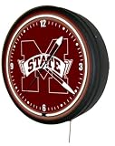 Mississippi State Bulldogs Neon Wall Clock Large
