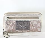 NEW AUTHENTIC COACH POPPY SIGNATURE ACCORDIAN ZIP 