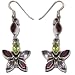 Dangle Earrings Silver Multi Gemstone Handmade Jewelry 2 inches