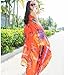 WHMAXIM Strap Bohemia Floral Fabulous Summer Party Holiday Maxi Dress (Orange)/large