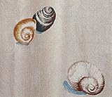 Spirella Escargot Bahama Textile Shower Curtain 100 % Polyester White Beige Grey 180 cm x 200 cm