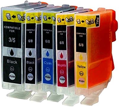 Esmezon 5PCS PGI-250XL PGBK CLI251XL BK C M Y for Canon MX722 MX922 MG6620 IP7220 MG5420 MG5520 MG5620 MG6420 Refillable Ink Cartridge