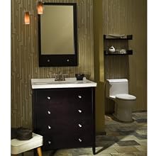 American Standard 9437.200.310 Cascada Three-Drawer Vanity without Lavatory Top, Tobacco