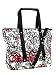 Coach Signature Graffiti Flower Large Bag Purse Tote 16914 Black White
