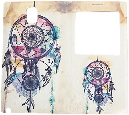 Galaxy Note 3 III Case , ivencase LG G3 Case , ivencase View Window Painting Art Dream Catcher Style Housing Flip Back Battery Door Case Cover for Samsung Galaxy Note 3 III N9000 / N9005 + One "" Anti-dust Plug Stopper