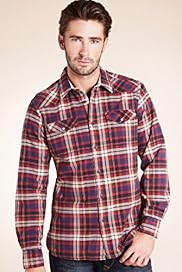 XXXL North Coast Pure Cotton Basket Weave Check Shirt