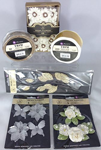 Summer 2014 Prima Marketing New Releases: 6 Prima Classics - Jute Trim + Weave Trim + Winthrop Paper Flowers + Rodanthe Paper Flowers + Providence Paper Leaf Stem + Bethlehem Paper & Vellum Flowers & Butterflies