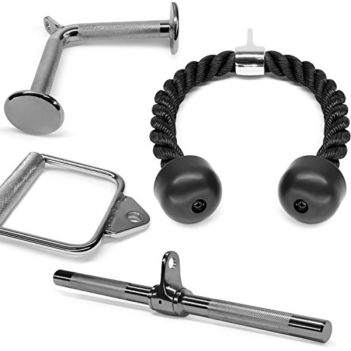  Yes4All Tricep V Shaped Press Down Bar / Closed Handle Cable Attachments