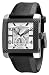 Emporio Armani Meccanico Gents Rectangular Case Silver Dial Black Rubber Strap Watch