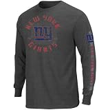 NFL Men's New York Giants Gridiron Tough III Long Sleeve Basic Tee (Charcoal Heather, X-Large)