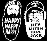 Duck Dynasty Phil Robertson Uncle Si Decal 2 Pack Decal/Sticker 6" White