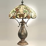 Dale Tiffany RT70372 Byron Table Lamp, Antique Bronze and Art Glass Shade