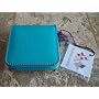 Baekgaard Travel Contact Case by Vera Bradley in Turquoise/Azalea