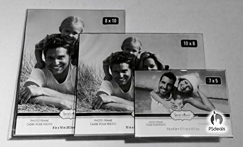 Freestanding Borderless L-Shaped Plastic Family Clear Photo Frame (7" X 5")