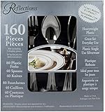 Reflections Plastic Silverware, 160 Pieces