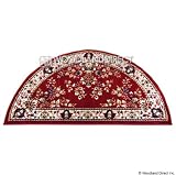 Minuteman International H-25 Oriental 44-Inch by 22-Inch Half Round Rug, Burgundy