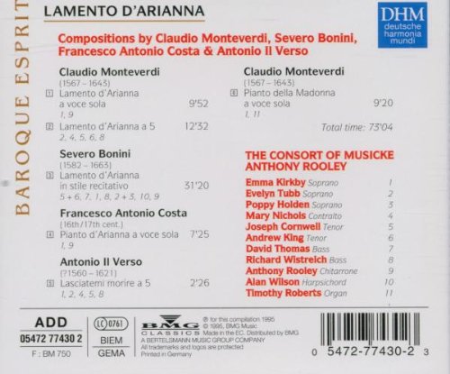 Cover image : Monteverdi: Lamento D'Arianna