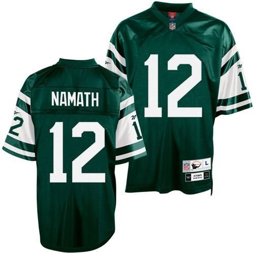 Joe Namath Green Reebok NFL Premier 1968 Throwback New York Jets Jersey