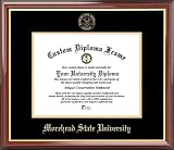 Morehead State University Eagles - Embossed Seal - Mahogany Gold Trim - Diploma Frame