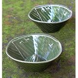 Stoneware bowls, 'Rounded Bananas' (pair) by NOVICA
